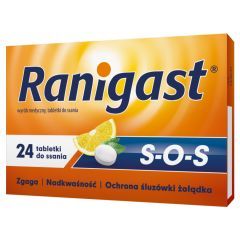 Ranigast S-O-S, tabletki do ssania, 24 szt.