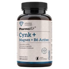 Pharmovit Classic, cynk + magnez + B6 active 83,38 g, kapsułki, 120 szt.