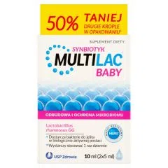 Multilac Baby, krople, synbiotyk, 5 ml x 2 op.,PROM.755/20