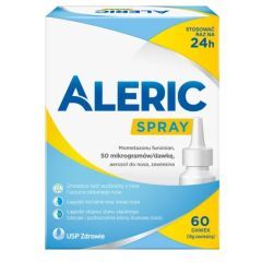 Aleric Spray 60 dawek, spray do nosa, na katar alergiczny u dorosłych