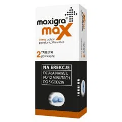 Maxigra Max, 50 mg, tabetki powlekane, 2 szt.