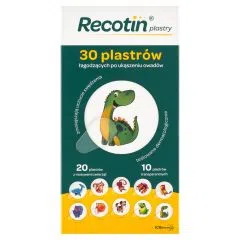 Recotin, plastry pielęgnujące i łagodzące po ukąszeniach owadów, 30 szt.