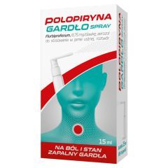 Polopiryna Gardło Spray, aerozol do stosowania w jamie ustnej,15ml