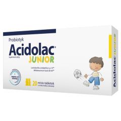 Acidolac Junior, misio-tabletki, smak białej czekolady, 20szt.