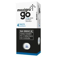 Maxigra Go, 25 mg, tabletki powlekane, 4 szt.