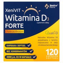 XeniVIT Witamina D3 Forte, kapsułki miękkie, 120 szt.