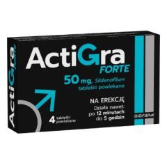 Actigra Forte, 50 mg, tabletki powlekane, 4 sztuki