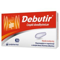 Debutir, czopki doodbytnicze, 10 szt.