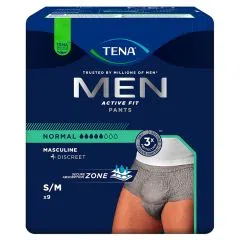 Tena Men Pants Normal OTC Edition, majtki chłonne, rozmiar S/M, grey, 9 szt.