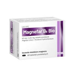 Magnefar B6 Bio, tabl.powl., 60 szt