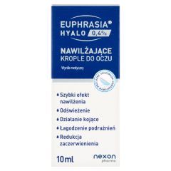 Euphrasia Hyalo 0,4%, krople do oczu, nawilzajace, 10 ml