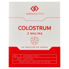 Colostrum Genactiv z malina, tabl.do ssania, 60 szt