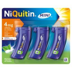 Niquitin Mini, 4 mg, tabl.do ssania, 60 szt (3 poj.x 20 szt)
