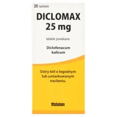 Diclomax, 25 mg, tabl.powl., 20 szt