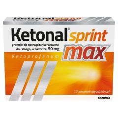 Ketonal Sprint Max, 50 mg, gran.d/sp.roztw.doustn., 12 sasz.