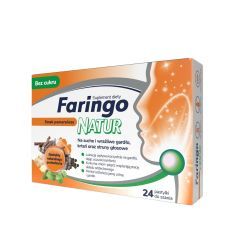 FaringoNatur smak pomaranczy, pastyl.do ssania, 24szt