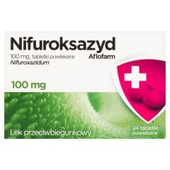Nifuroksazyd Aflofarm, 100 mg, tabl.powl., 24 szt