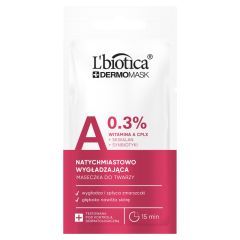 L'biotica Dermomask, ekspresowo wygładzająca maska z witaminą A, 8ml