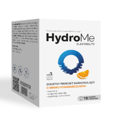 HydroMe Elektrolity doustny produkt nawadniający o smaku pomarańczowym, 10 saszetek
