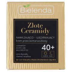 Bielenda Złote Ceramidy 40+, Nawilżająco-ujędrniający krem przeciwzmarszczkowy, 50 ml