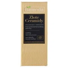 Bielenda Złote Ceramidy, Wygładzająco-nawilżający krem przeciwzmarszczkowy pod oczy, 15 ml