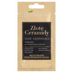 Bielenda Złote Ceramidy, Silnie ujędrniająca maseczka przeciwzmarszczkowa, 8 g