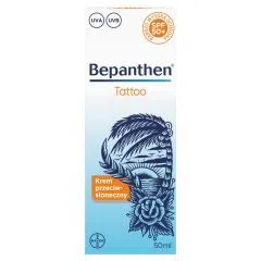 Bepanthen Tattoo, krem, p/sloneczny, SPF50+, 50 ml