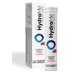 HydroMe Elektrolity Diabetyk o smaku malinowym, 24 tabletki musujące