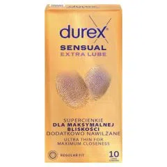 Durex Sensual Extra Lube, prezer, super cienkie,nawilż,10szt