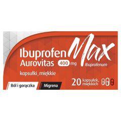 Ibuprofen Max Aurovitas, 400 mg, kaps.miękkie, 20 szt