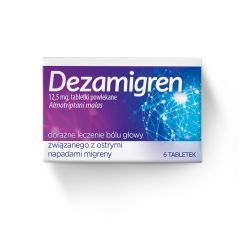 Dezamigren, 12,5 mg, tabletki powlekane, 6 szt.