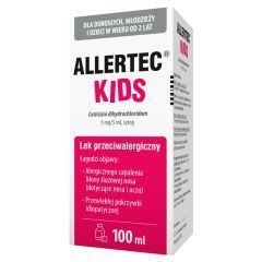 Allertec Kids,5 mg/5 ml, syrop, 100 ml