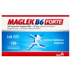 Maglek B6 Forte, 100 mg+10 mg, tabl.powl.,120 szt