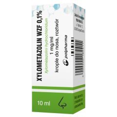 Xylometazolin (WZF) 0.1%, krople do nosa, 10 ml