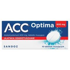 ACC optima, 600 mg, tabletki musujące, 10 sztuk