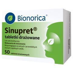 Sinupret, tabletki drażowane, 50 sztuk