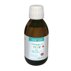 Norsan, Omega-3 Fisk z naturalnym olejem rybnym, smak pomarańczowy, 150 ml