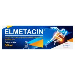 Elmetacin, 10 mg/g, 1% roztwór, 50 ml