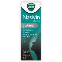 Nasivin Classic (soft 0.05%), (0,5 mg/ml), aerozol do nosa, 10 ml