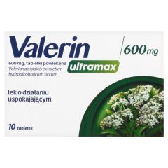 Valerin ultramax, 600 mg, tabl.powl., 10 szt