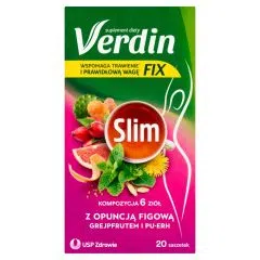 Verdin fix Slim, susz zioł., 2 g 20 sasz.