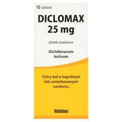 Diclomax, 25 mg, tabl.powl., 10 szt