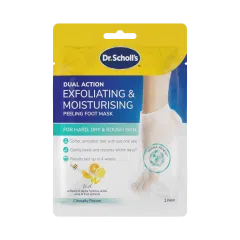 Dr.Scholl's, maska do stóp, złuszczająco-nawilżająca, 2x22g, 1 para