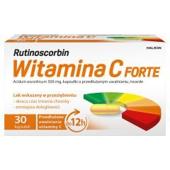 Rutinoscorbin Witamina C Forte (Active C), 500 mg, kapsułki twarde o przedłużonym uwalnianiu, 30 szt.