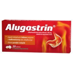 Alugastrin, 340 mg, tabletki do rozgryzania, żucia, 20 szt.