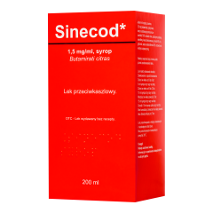 Sinecod, 1,5 mg/ml, syr.,(i.row),Delf,Wegry, 200 ml