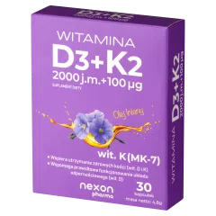 Witamina D3+K2, kaps., 30 szt