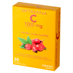Nexon Pharma, Witamina C 1000 mg z ekstrakt z kwiatów róży dzikiej kapsułki, 30 szt.