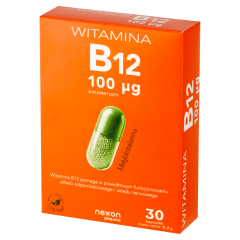 Nexon Pharma, Witamina B12 100 mcg, kapsułki, 30 szt.