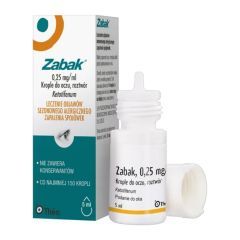 Zabak, 0,25 mg/ml, krople do oczu,(i.rów),PhP,Fran, 5 ml